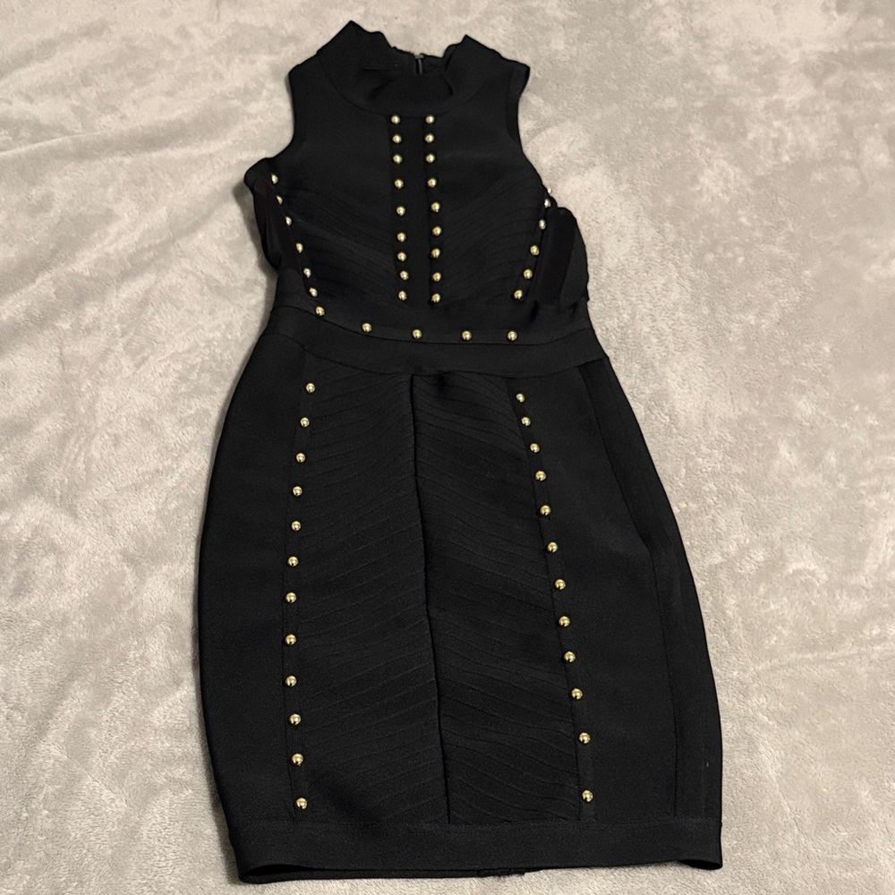 Fashion Nova Nadia Bandage Mini Dress - Black